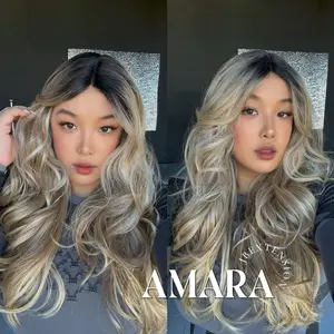 JBEXTENSION 22 Inches Mix Blonde Pre-Cut Side Part Frontlace Glueless BS Wig AMARA【BENDY EAR TABS】