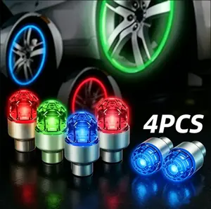 LED wheel light Waterproof Luminous Car Tire Valve Caps Vibration-Sensitive LED Tire Valve Cap-bicycle car motorcycle tire led