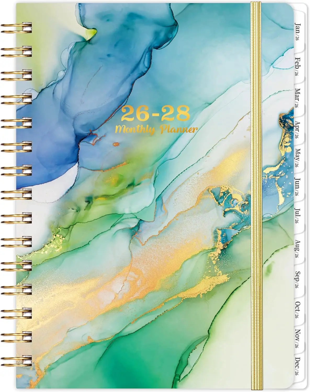 2026-2028 Monthly Planner - 3 Year Monthly Planner 2026-2028 with Monthly Tabs, Jan. 2026 - Dec. 2028, 6.3" x 8.4", 26-28 Monthly Calendar - Green