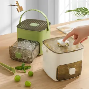 Portable Quick-Freeze Ice Cube Mold 48-Capacity Double-Layer Tray for Coolers Camping & Outdoor Drinks Durable Food-Grade Silicone with Storage Bin