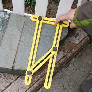 Universal Multi-Angle Measuring Ruler, Abs Plastic, Woodworking Square Protractor, Woodworking, Handmade, Building, Floor and Tile Cutting, Layout Tool