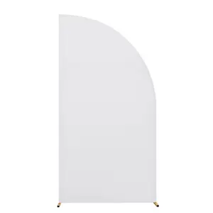 Spandex Fitted Arch Cover Half Moon Shape Backdrop Fabric 2-Sided Arch Backdrop Stands Cover For Birthday Party Ceremony Banquet DIY Decoration