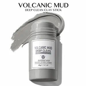 Volcanic Mud Clay Mask Stick 40g, Facial Cleansing Mask, Oil Control, Refreshing Skin Care, Easy Application for Daily Use