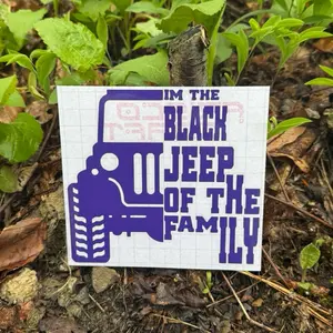 I’m The Black Jeep Of The Family Decal - Waterproof Permanent Vinyl for Smooth Surfaces - Bright Colors Last Indoors Outdoors - Various Sizes Available