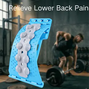 Post-Workout Back Recovery Stretcher Deep Tissue Lumbar Massager for Gym & Heavy Lifting Relief with 10 Magnetic Nodes Soft Silicone Cushion Adjustable Body Care Portable