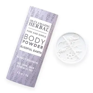 Talc Free Body Dusting Powder for Women, Lavender Clary Sage Vetiver Essential Oils, Cornstarch Free Arrowroot Talcum Powder, Waxing Bath Sugaring Powder, Ora’s Amazing Herbal, Blissful Earth 2.5 oz