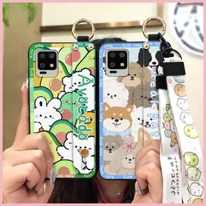 Cute Fashion Design Phone Case For Sharp Aquos Zero6/Aquos Air Anti-dust Kickstand Dirt-resistant Anti-knock Silicone Phone Holder Shockproof Wristband Back Cover ring Waterproof
