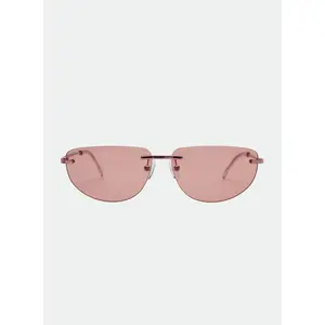 OTRA Elle - Pink Frameless Sunglasses with Subtle Pink Tinted Lenses for Everyday Wear & Soft Glam Look