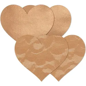Nippies Heart Nipple Covers - Fabric, Soft, Breathable and Comfortable Nip Pasties, Wardrobe Essential for Everyday Wear