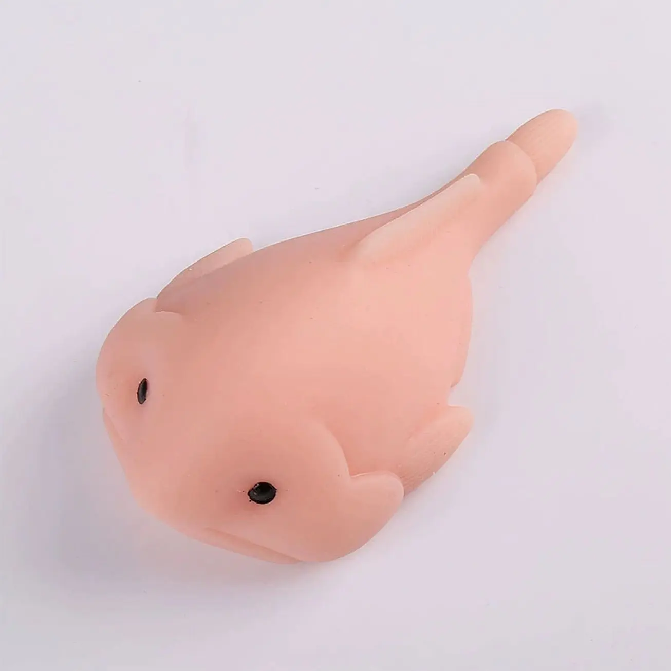 Cute Fish Squeeze Toy Soft Silicone Sensory Fidget Toy Stretchy Animal Figurine for Desk Decoration and Relaxing Play 1 Piece