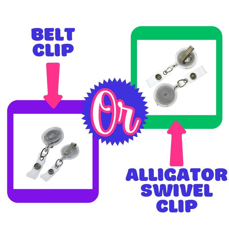 Custom Holographic Acrylic Name Badge Reel /ID Badge Reel/ Office Accessories/ School Accessories nurse