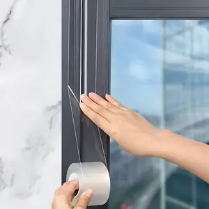 Transparent Window Weather Sealing Tape 2IN x 16.5FT Draft Isolation No  Removable Adhesive  Windows Doors Shower Glass AC Units Ideal for Winter Seal Summer Cold Air Loss Prevention