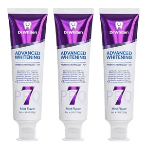 DrWhiten 7-Pro Toothpaste, Purple Power Advanced Whitening Toothpaste Formula with 7 Probiotics, Deep Enamel Repair, Fresh Breath, Daily Enamel Care Oral Intensive