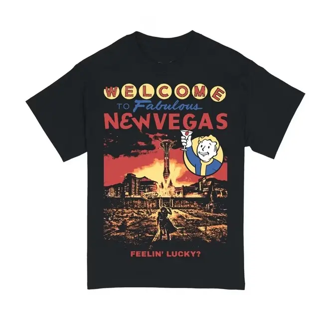 Fallout New Vegas Graphic Tee | Retro Post-Apocalyptic Gamer T-Shirt | Wasteland Streetwear Shirt | Unisex Oversized Cotton Tee | RPG Fan Gift