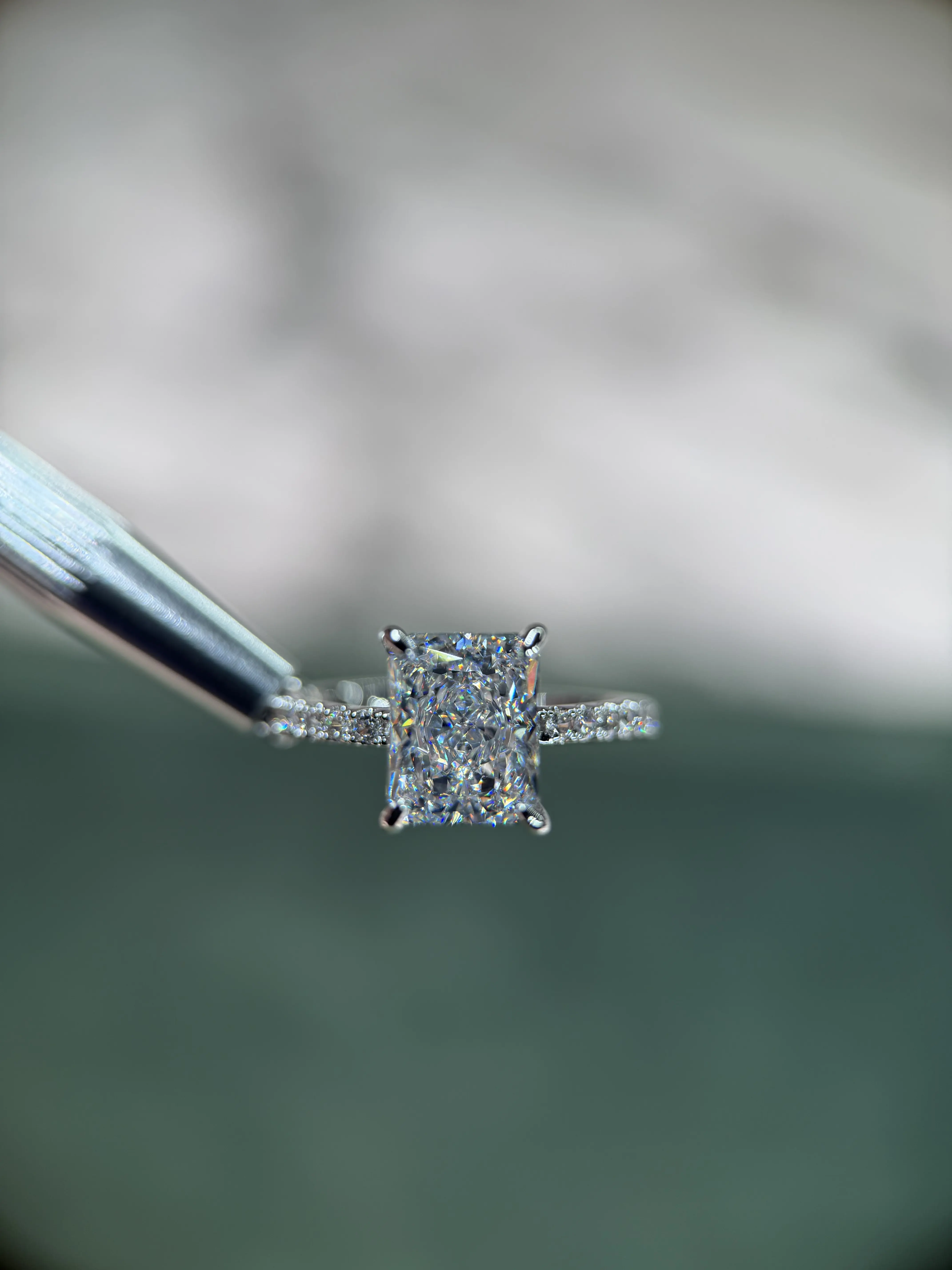 Style 1 Radiant Simulated Diamond Ring