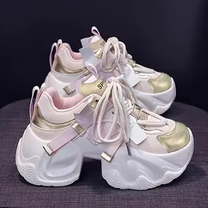 [New Dad Shoes] 2025 New Breathable Dad Shoes |   Thick-Soled Height-Increasing Casual Sneakers for Women, Versatile and Stylish, Spring/Autumn Season INs