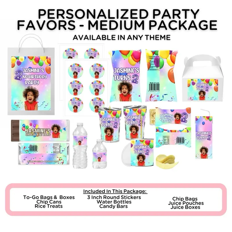 Personalized Party Favor Label Package - Medium Bundle