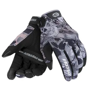 Summer Motorcycle Skull Gloves With Breathable Built-in Anti Fall Protection Full Finger Touch Screen Rider Motorcycle Gloves Equipped With Anti Slip Riding Gloves