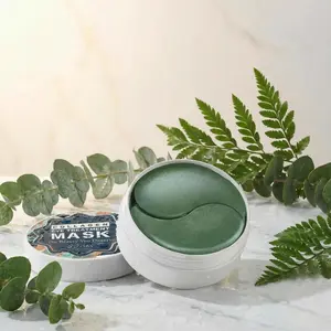 Refreshing Green Seaweed Eye Masks  Tired Eyes - Soothing Hydrogel Pads  Bags & Puffiness, 60 Pack Ginseng Root Lash Enhancing Serum Vitamin Facial Care Kit chin straps Illuminating jade rollers blackhead removal tweezer Rechargeable Colorful LED for