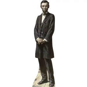 212 MAIN Lifesize President Lincoln Cardboard Cutout - 76x20 in., Displays Gettysburg Address, Decorative Home Standup for Home Supplies, Decor Accent