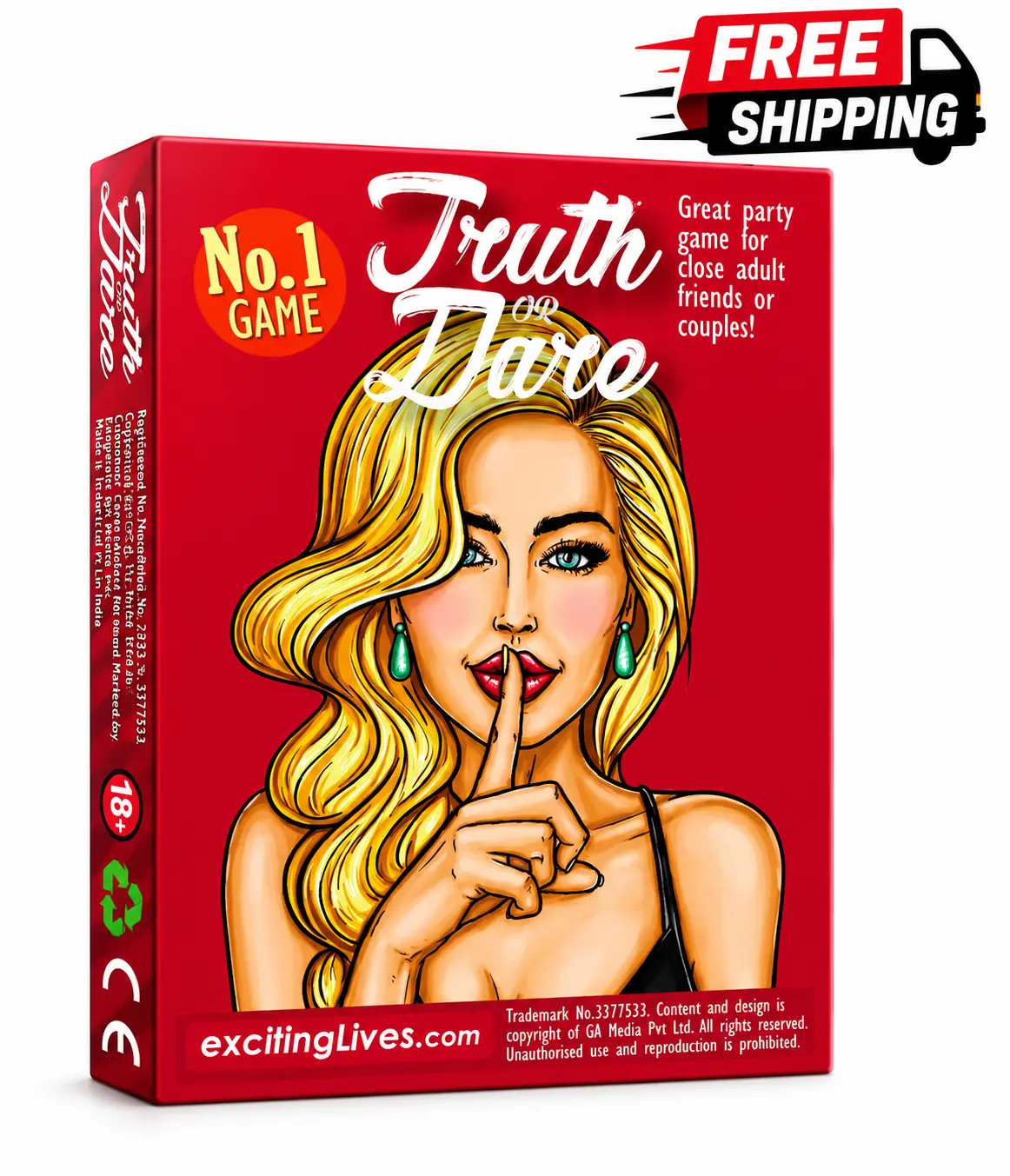 Truth Or Dare Card Game – 100 Fun Questions & Challenges, Party Game for Friends & Couples, Travel Game Night