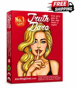 Truth Or Dare Card Game – 100 Fun Questions & Challenges, Party Game for Friends & Couples, Travel Game Night