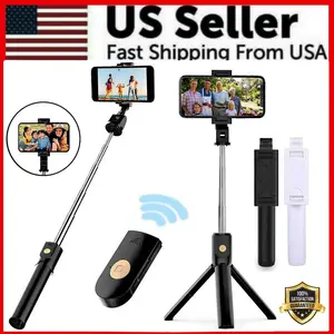 Smartphone Tripod & Selfie Stick with Bluetooth Remote