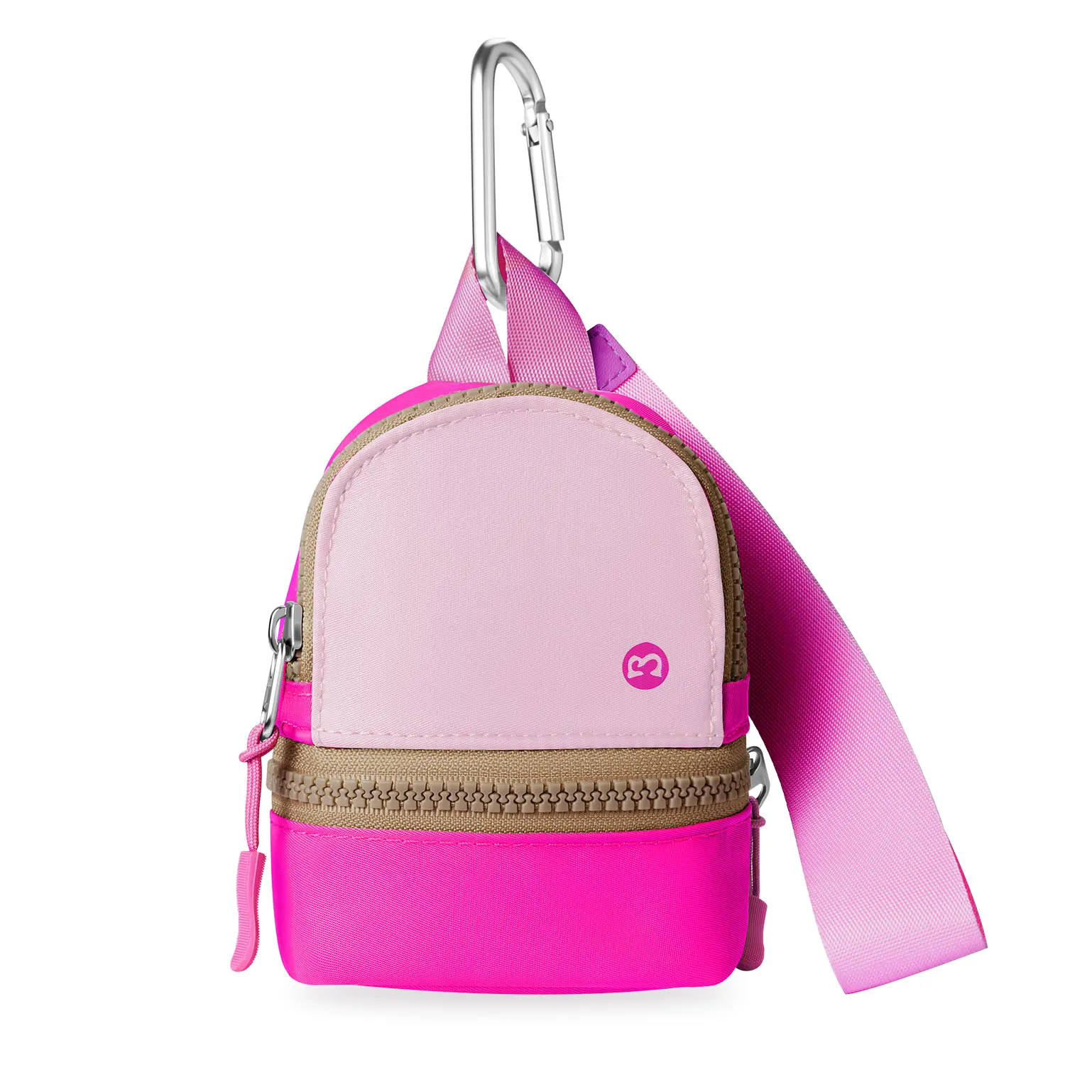 Babysun Mini Backpack Pouch for Women, Fashionable and Compact Coin Purse with Carabiner, Waterproof with Durable Sewing and 3 Card Slots, Ideal Gift Choice, Practical, Elastic, Versatile, Sewing Durable, Adjustable Band