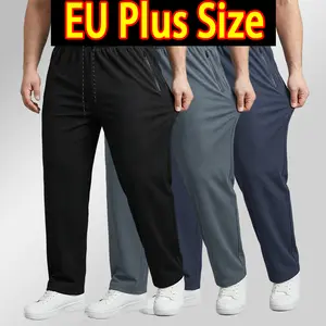 Men’s Plus Size Athletic Pants – 4-Way Stretch, Breathable, Zipper Pockets