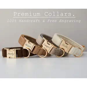 Vibrant Velvet Customized Dog Collars for Your Pup
