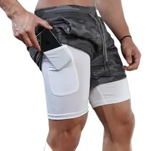 easy to carry and practicalEasy To Carry And PracticalTrendy Running Shorts Men Pants Double Deck Outdoor Sports Gym Training Beach Fitness Breathable Quick-Drying Fabric Large Size