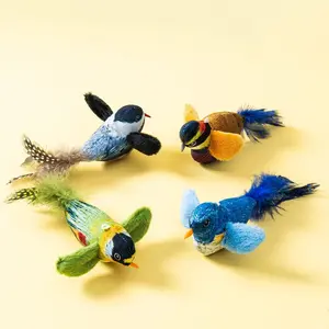 Elastic Rope Bird Cat Toy, Interactive Simulated Feather Teaser Toy for Indoor Cats, Self Playing Hanging Cat Toy to Reduce Boredom and Encourage Exercise Summervibers