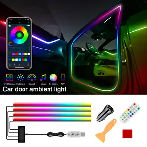 Car Door Frame LED Ambient Lights - Wireless Invisible Stream of Colorful Light for Enhanced Driving Comfort, USB-Powered (No Wiring Needed), Vehicle Lighting Upgrade, Streamlined Lighting Design Led Backlights