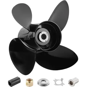 VEVOR Outboard Propeller, Upgrade OEM 15 Spline Tooth Aluminum Outboard Boat Propeller Fit Mercury/Mariner Engines 135-300 HP, 4-3/4 Gearcase, 3-Blade, RH (Right Hand Rotation)VEVOR Super Brand Day