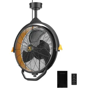 Mule 18" Fan XL, Dual Height Ceiling Mounting Options, Standard 3-Prong Plug