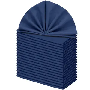 20 Pcs Colored Cloth Napkins - 12/14/17 Inch Polyester Dinner Napkins, Washable & Wrinkle Resistant, Blue/Red/Green Fabric Napkins for Wedding, Party, Hotel & Restaurant