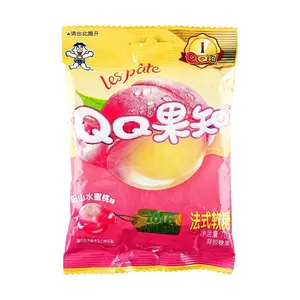 WANT WANT Peach Juice Gummy Candy - TWICE Official Snack, 70g "Peelable" Soft Chewy Fruit Jellies