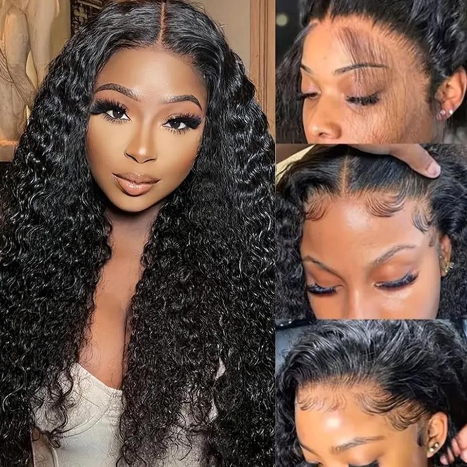 Yawawe Hair 13x6 Wear Go Glueless Water Wave Full Lace Frontal Wigs Preplucked Precut Deep Wave Human Hair Wigs Ready To Go Pre Cut Lace Easy Install HD Lace Wigs for Women Beginnner Friendly
