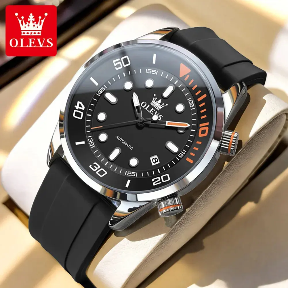 OLEVS Fashion Design Automatic Mechanical Watches for Men Fashion Sports Waterproof Wristwatches Original Luxury Man Watch