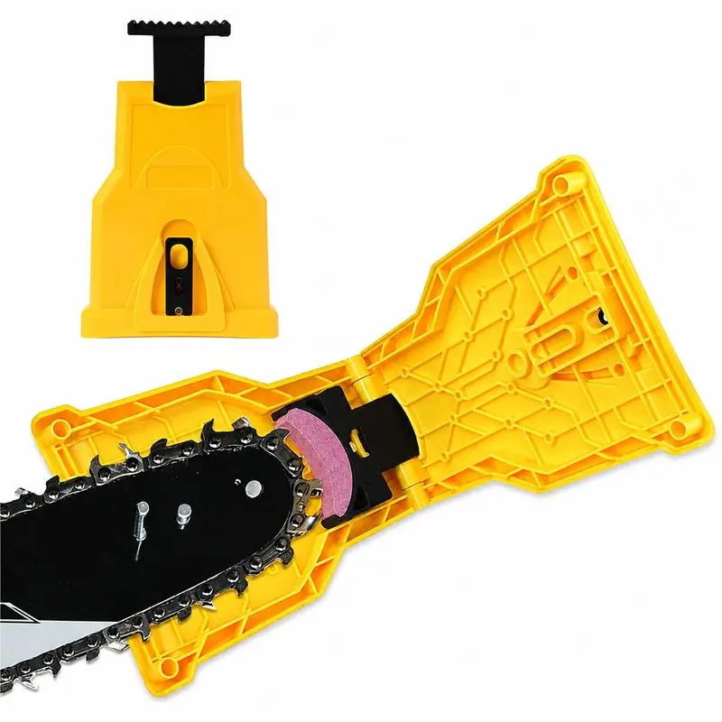 Portable Bar-Mount Chainsaw Sharpener, Proprietary Fast-Sharpening Hand Tool, Compatible with 14/16/18/20 In 2-Hole Chainsaw Bars