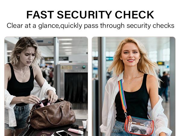 CLUCI TikTokShopSpringGlowUp Clear Bags for Women,Small Clear Purse,Clear Crossbody Bag,Clear Shoulder Bag for Concerts Sports Events Festivals