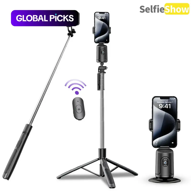 【Black Friday】AI Face-Tracking Smartphone Tripod with 360° Panning and Adjustable Tilt, Selfie Accessory with Stabilization for Home and Outdoor Use #GLOBAL PICKS