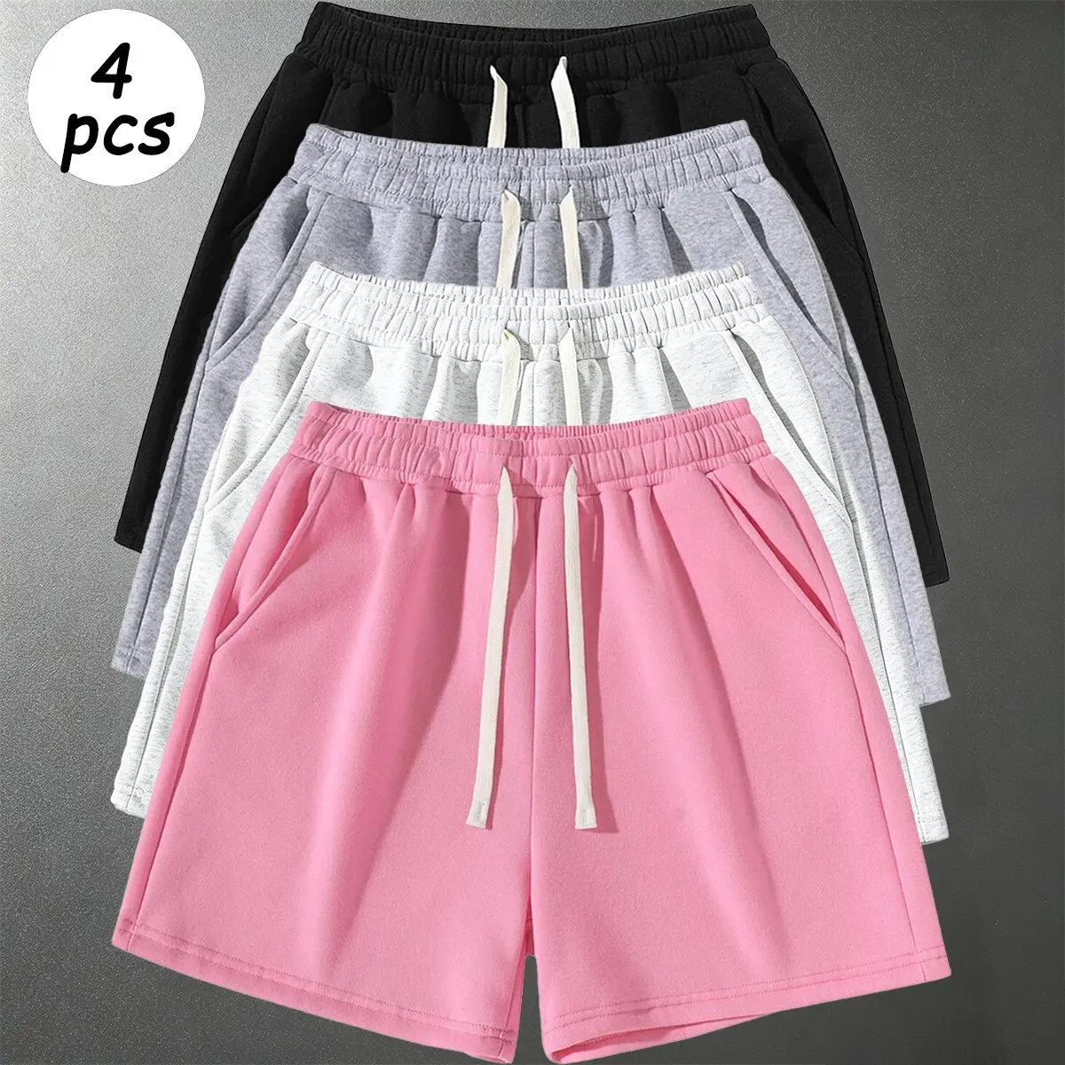 Men's Athletic Shorts for Training, Lightweight Solid Color Casual Loose Fit with a Drawstring Elastic Waistband, Athletic Training Shorts, Lightweight Sweat Shorts