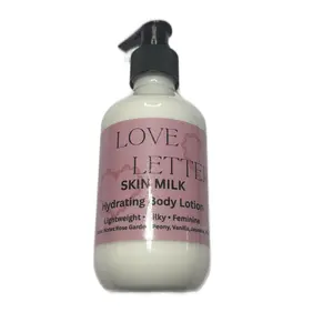 body care wear all-day Jae’s Beauty Creations 8oz Love Letter Skin Milk Body Lotion - Luxuriously Soft Silky Hydration with Light Citrus & Romantic Florals Moisturizing Lotion luxury. Relief skincare must-have