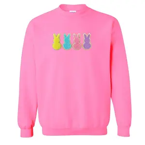 'Easter Peeps' Letter Patch Crewneck Sweatshirt