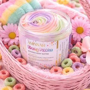 Fruity Pebblez Whipped Body Butter - Deeply Conditioning Moisturizer 16 OZ. Moisturizing Smooth Shea Moisture Hydrating Comfort Daily Blend Skin Care Skin Repair