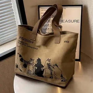 Women's Canvas Tote Bag with Zipper Closure Spacious Durable Shoulder Bag Classic Stylish Design Lightweight Reusable Handbag for Work School Travel Shopping Daily Commute Everyday Use Casual Fashion Bag friendship day