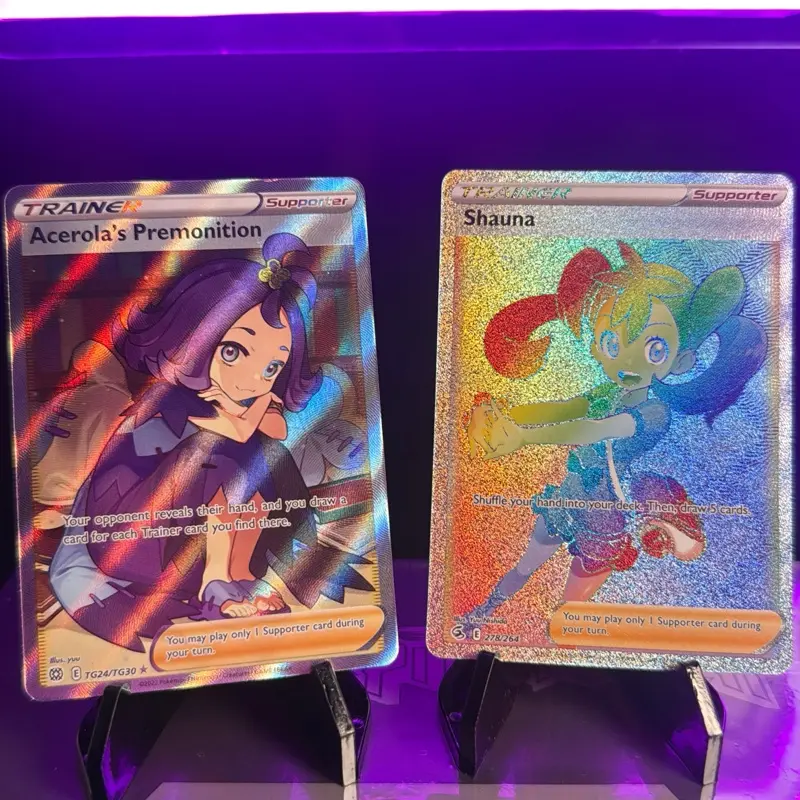 2-for-1 Pokémon Trainer Cards - Acerola’s Premonition: Brilliant Stars, Shauna: Fusion Strike