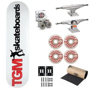TGM Skateboards Logo Skateboard Complete with Independent Spitfire Upgrade