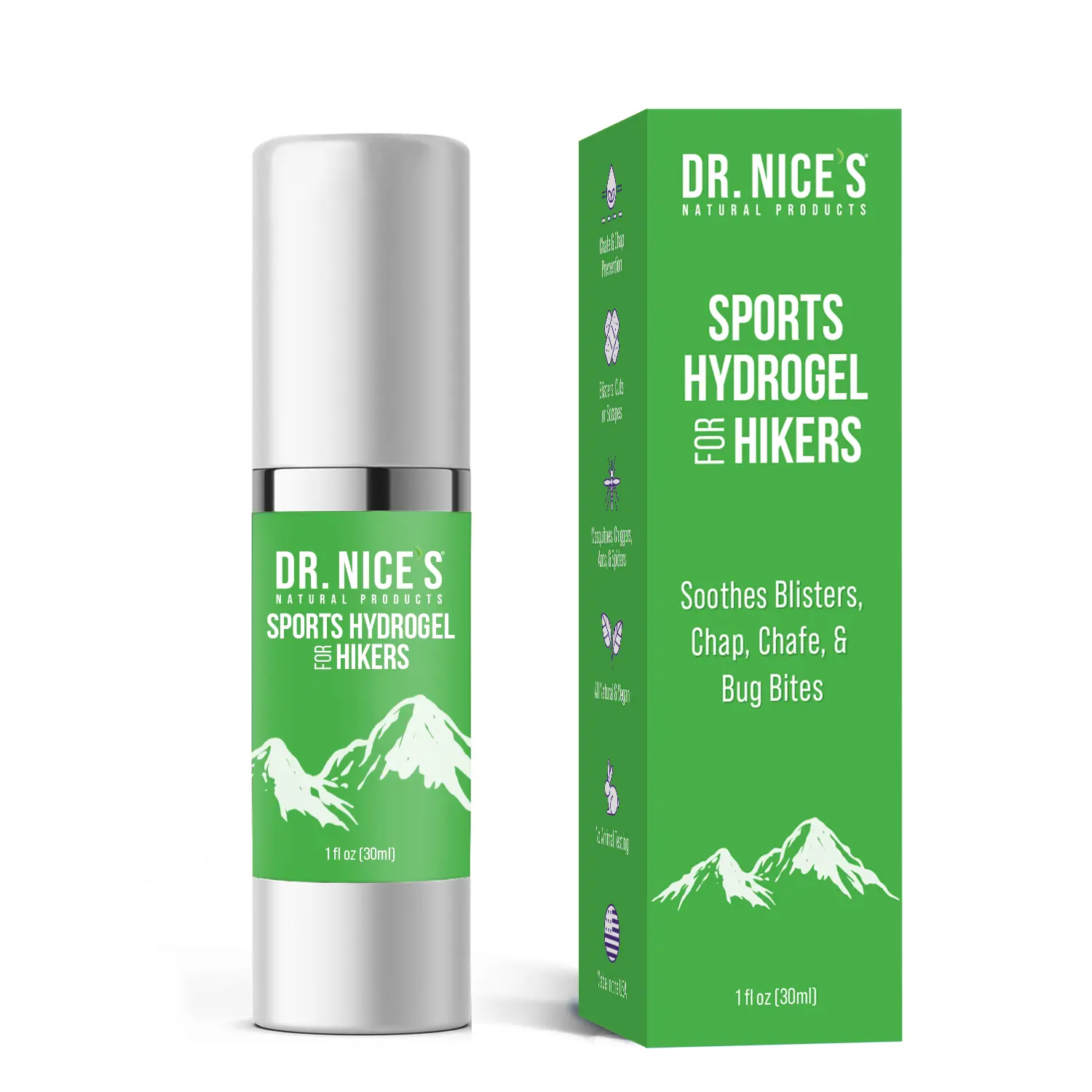 Dr. Nice's Sports Hydrogel for Hikers - Moisturizing Relief Care for Blisters and Chafe